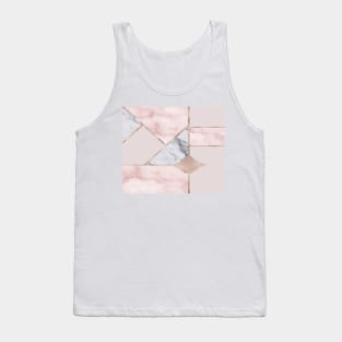 Geometric mix up - rose gold Tank Top